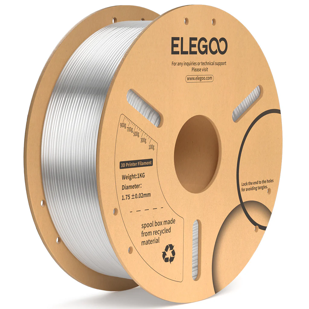 Elegoo PLA+ - Clear - 3D Filament 1.75mm, 1kg