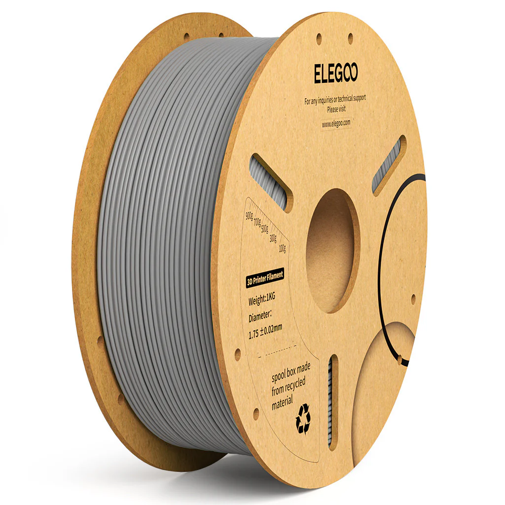 Elegoo PLA+ - Grey - 3D Filament 1.75mm, 1kg