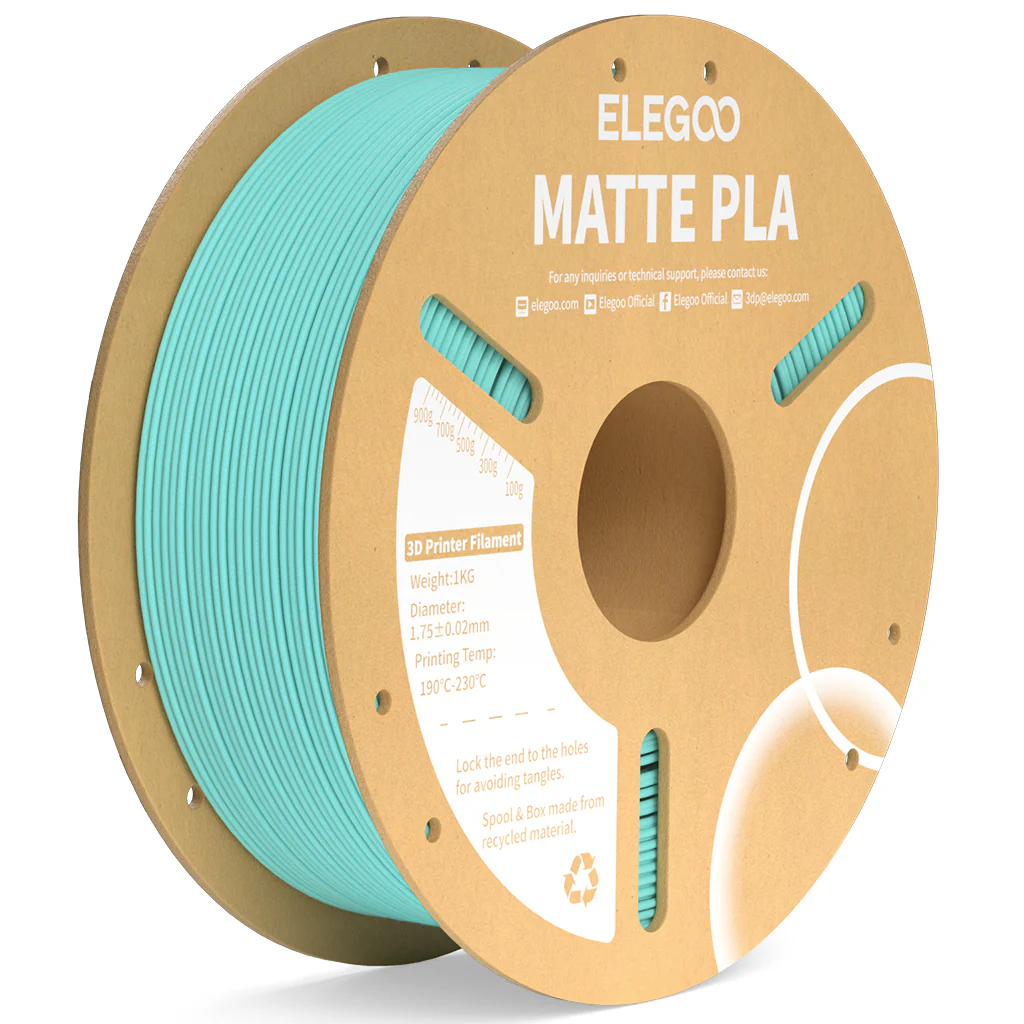 Elegoo PLA Matte - Teal Green - 3D Filament 1.75mm, 1kg