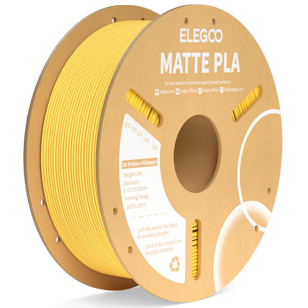 Elegoo PLA Matte - Sunshine Yellow - 3D Filament 1.75mm, 1kg