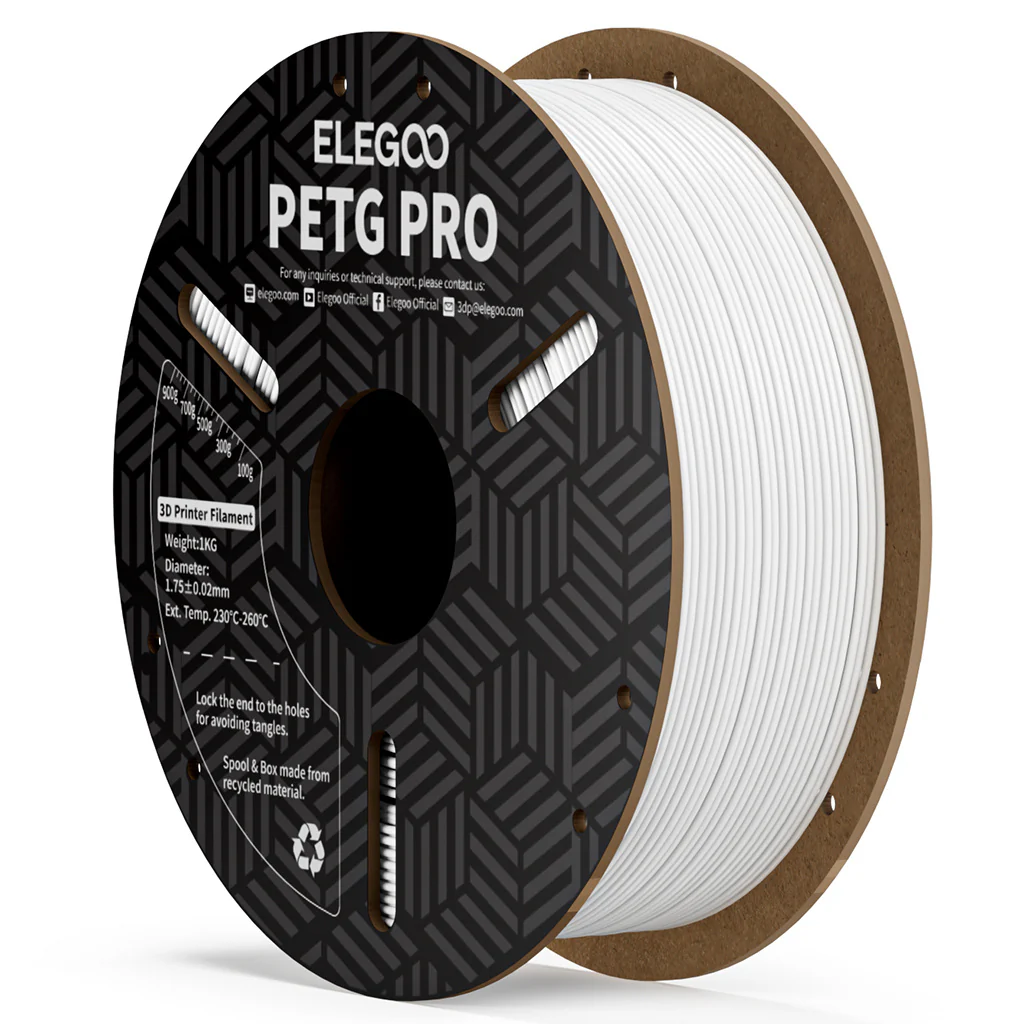 Elegoo PETG Pro - White - 3D Filament 1.75mm, 1kg