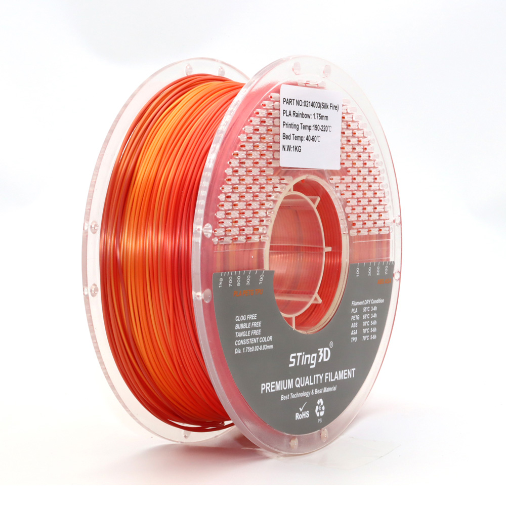 Sting3D PLA Silk - Fire - 3D Filament 1.75mm, 1kg