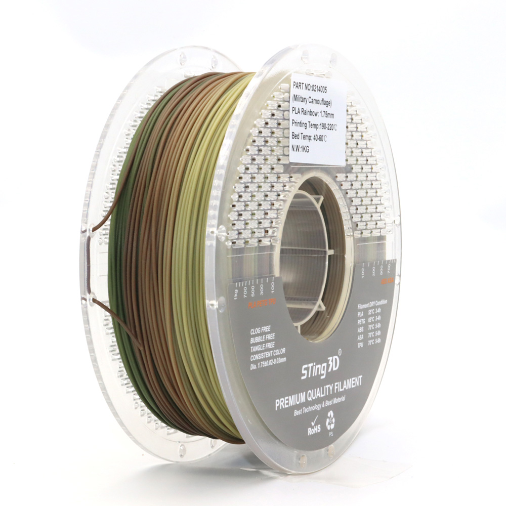 Sting3D PLA - Military Camouflage - 3D Filament 1.75mm, 1kg