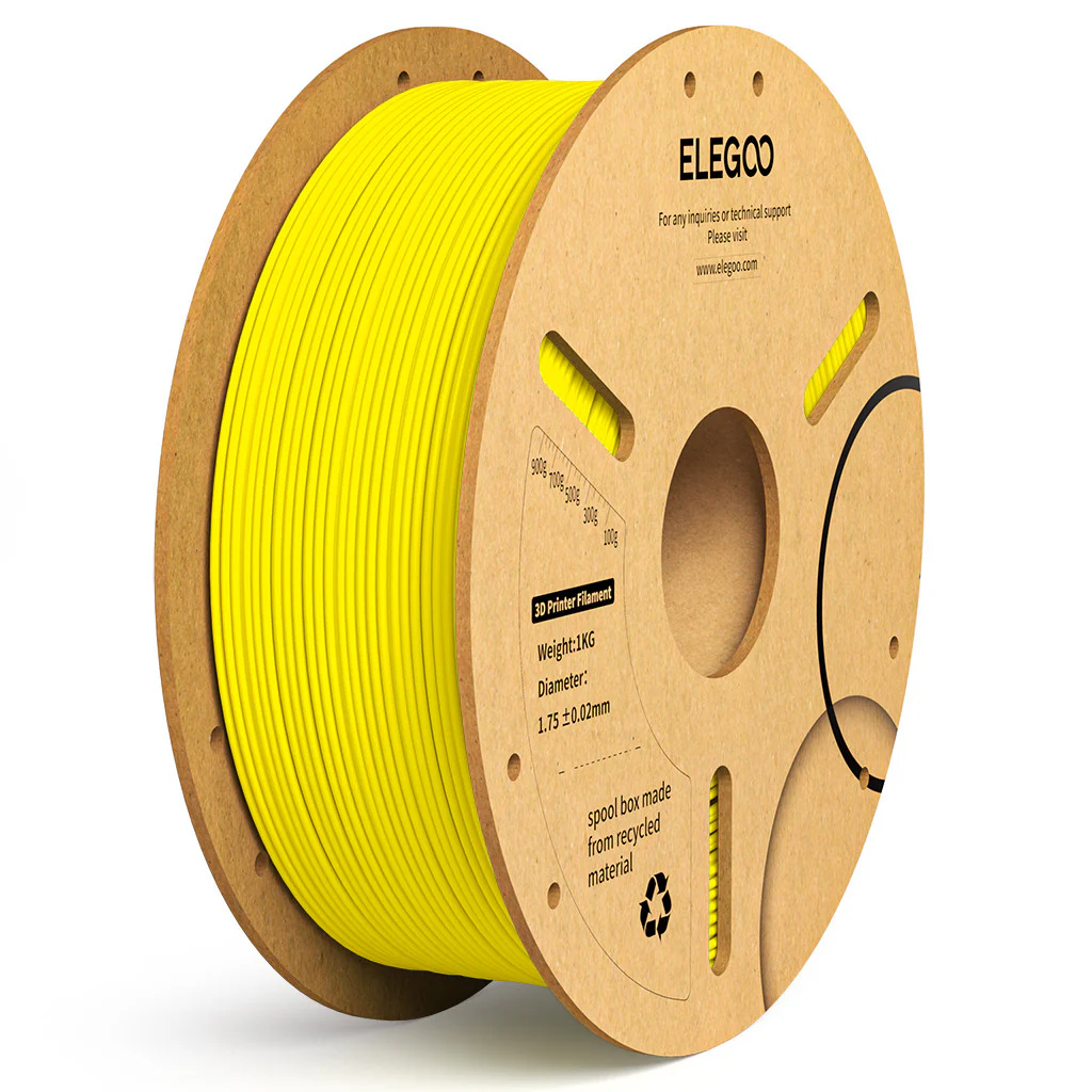 Elegoo PLA+ - Yellow - 3D Filament 1.75mm, 1kg