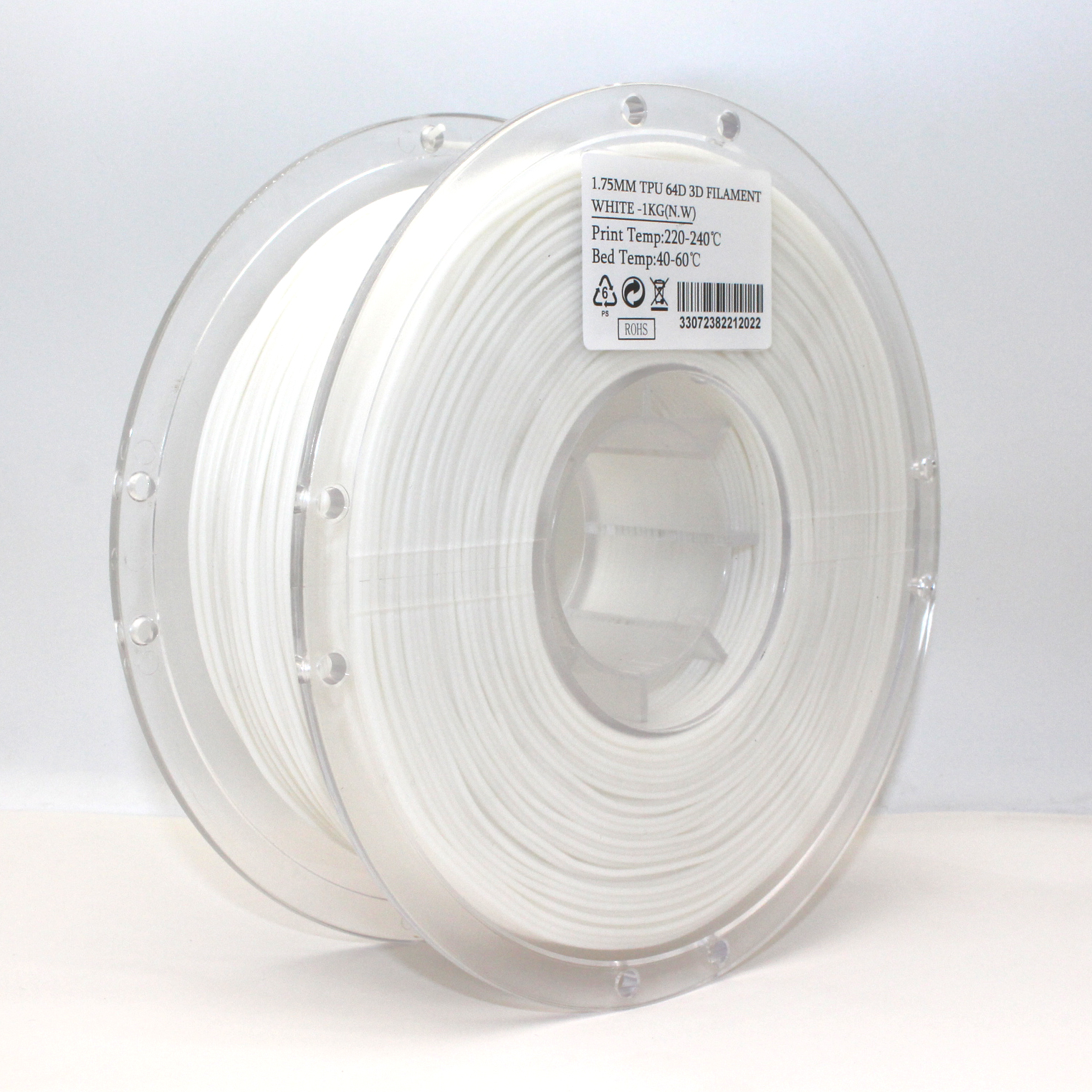 Sting3D TPU 95A - White - 3D Filament 1.75mm, 1kg