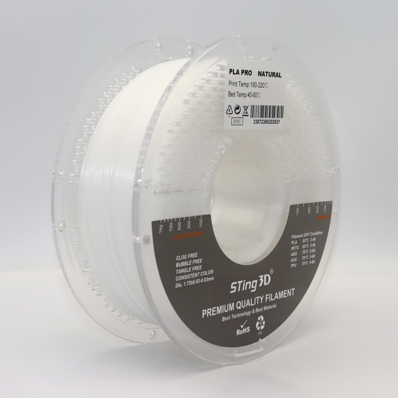 Sting3D PLA Pro - Natural - 3D Filament 1.75mm, 1kg