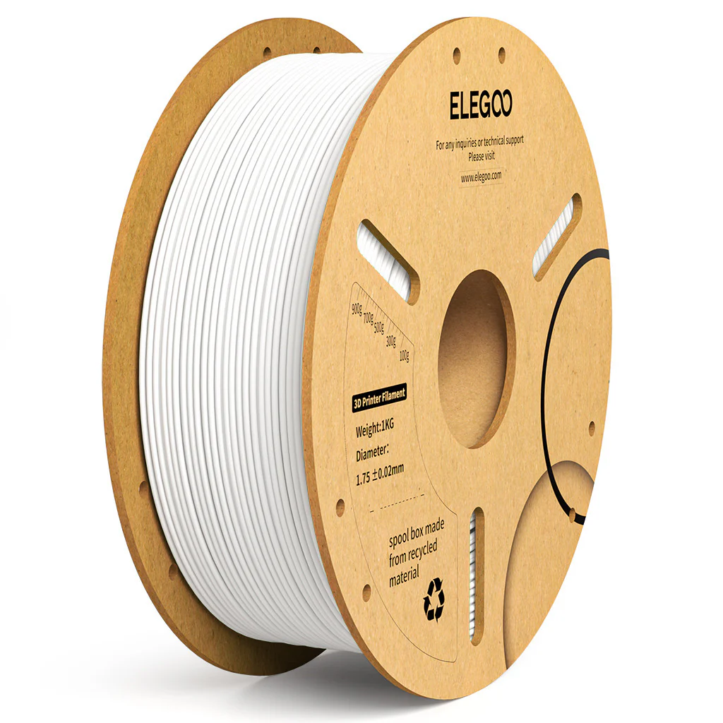 Elegoo PLA+  - White - 3D Filament 1.75mm, 1kg