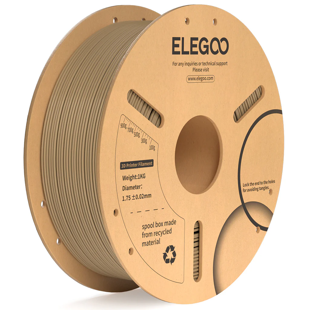 Elegoo PLA+ - Wood - 3D Filament 1.75mm, 1kg