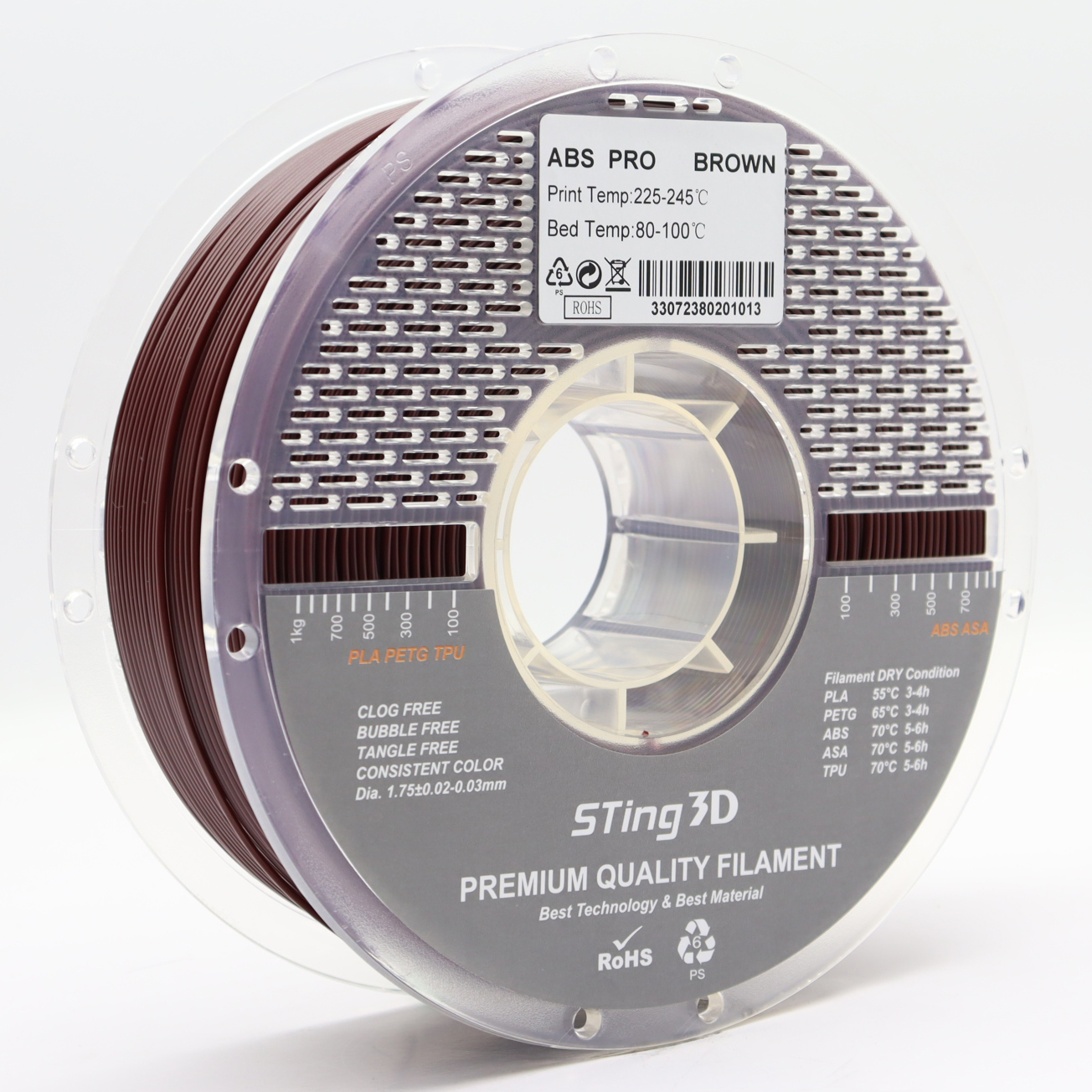 Sting3D ABS Pro - Brown - 3D Filament 1.75mm, 1kg