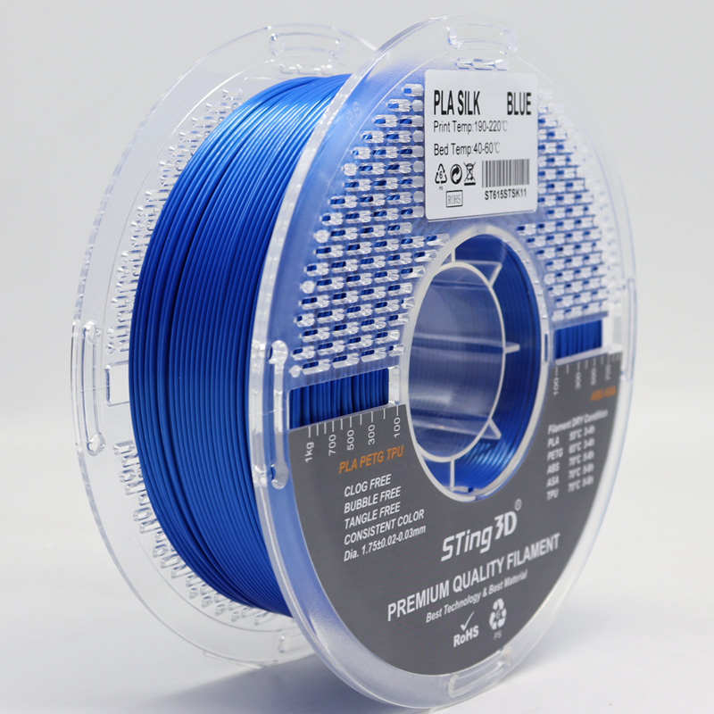 Sting3D PLA Silk - أزرق لامع