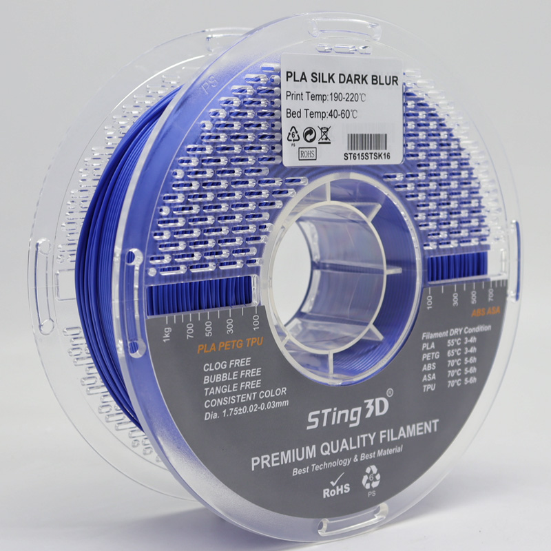 Sting3D PLA Silk - أزرق غامق لامع